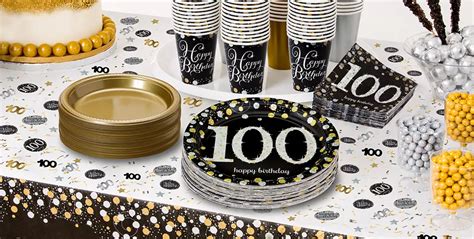 Sparkling Celebration 100th Birthday Party Supplies | Party City