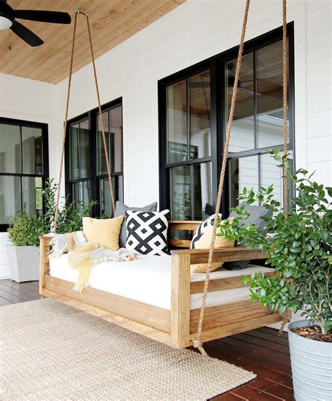 Fall Porch Makeover With A Bench Swing, 41% OFF