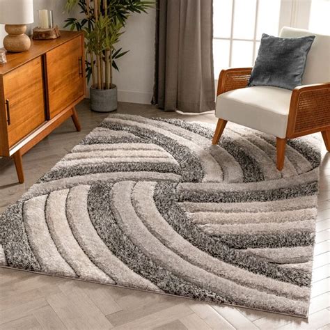 Well Woven San Francisco Geometric Shag Blue/Gray Area Rug & Reviews ...