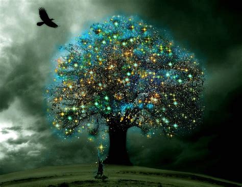 Magical Tree: A Stunning HD Fantasy Wallpaper