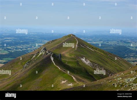 The peaks of the Massif Central are volcanic and very old Stock Photo ...