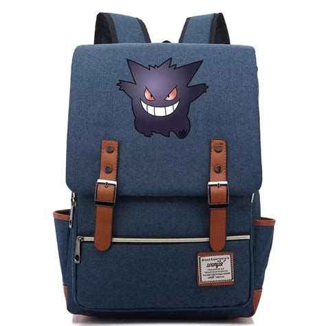 Pokemon Gengar Canvas Travel Backpack School Notebook Bag - BAG PICKY