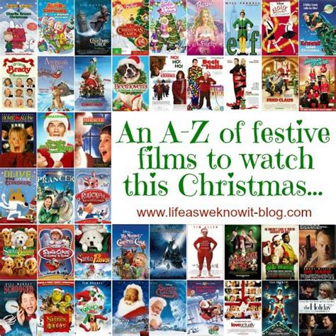 An A-Z of festive films to watch this Christmas...compiled by Lisa at the Life as we know it ...