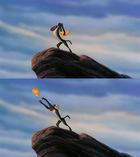 Rafiki Throws Simba Off The Cliff - Meme example in comments - (request made by u/zizzor23) : r ...