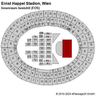 Ernst Happel Stadion Wien Front of Stage Saalplan