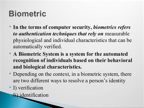 Biometric Security advantages and disadvantages