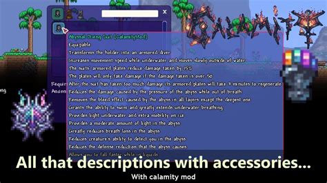 Your favorite Terraria accessories + Calamity mod = Long descriptions... - YouTube