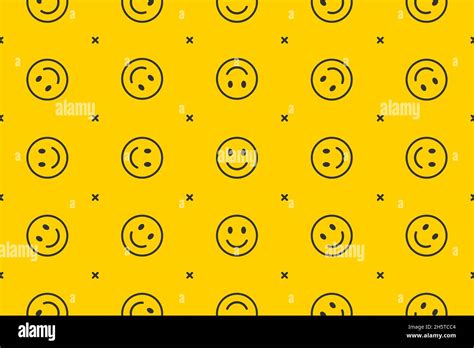 Smiling face emoji background. Happy Smile positive icon pattern. World ...