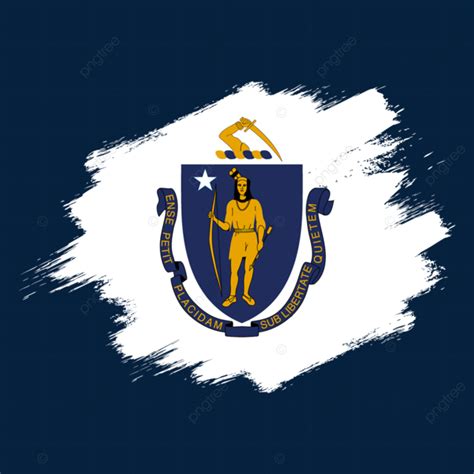 Usa State Massachusetts Vector Flag Design Template, Flag, Vector Flag, Grunge Flag PNG and ...