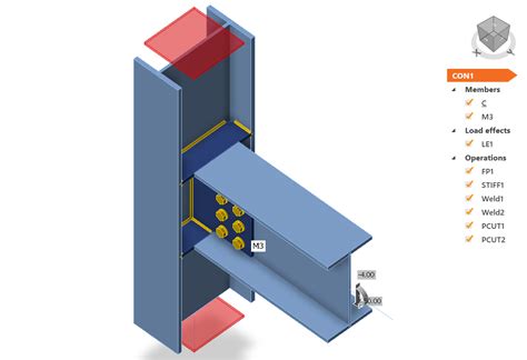 Beam to web column moment connection | IDEA StatiCa