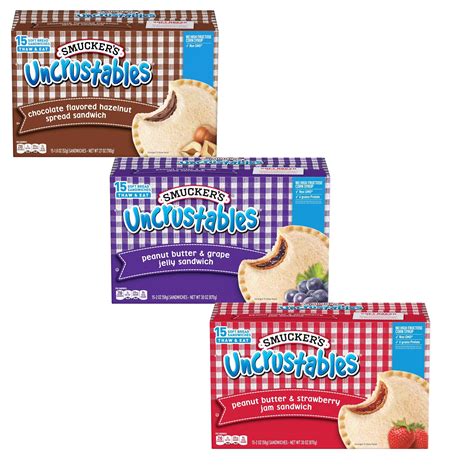 Buy Smucker's Uncrustables Variety Pack | Peanut Butter & Grape Jelly Sandwich | Peanut Butter ...