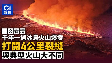 千年一遇冰岛火山爆发：4km裂缝突打开 这次大不同?_无忧资讯