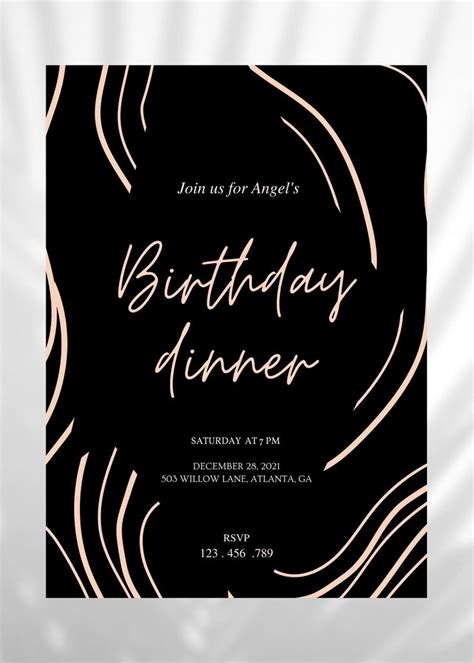 Pin on Birthday Dinner Invitation Template