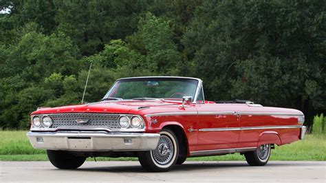 1963, Ford, Galaxie, 500 xl, Convertible, Classic, Red Wallpapers HD ...