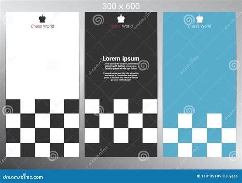 Chess Banner Design. Vector Illustration Stock Vector - Illustration of flyer, infographic ...