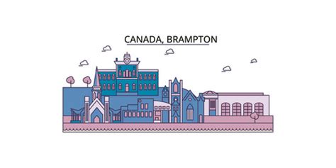 Canada toronto tourism landmarks city Royalty Free Vector