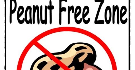 LaSota's Little Learners: Peanut Free Zone Sign