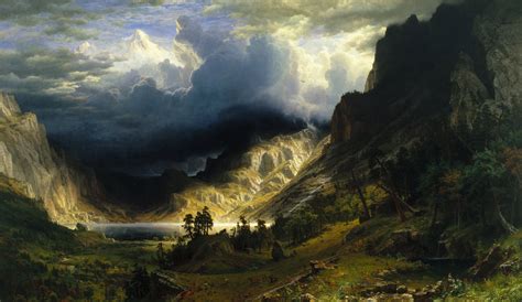 Albert_Bierstadt_A_Storm_in_the_Rocky_Mountains_Mt._Rosalie | Landscape paintings, Landscape art ...