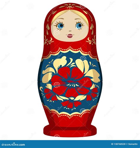 Russian Nesting Doll stock illustration. Illustration of kind - 138768528