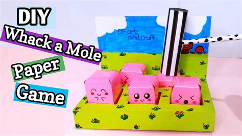 How to make a paper whack a mole game / diy playing with whack a mole ...