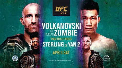 UFC 273: Volkanowski vs Korean Zombie Results & Live Updates Blog