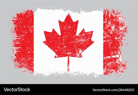 Grunge old canadian flag Royalty Free Vector Image