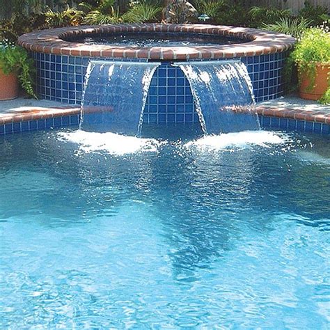 Swimming Pool Aquascape Stainless Steel LED Strip Pondless Spillway ...