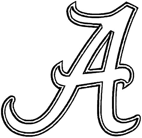 Alabama Football Coloring Pages Moldes De Letras Moldes De | The Best ...