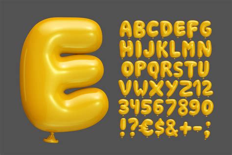 Yellow Balloon Font :: Behance