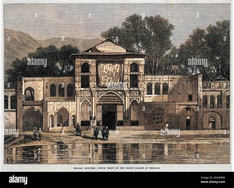 The palace of the Shah of Persia : the south front Stock Photo - Alamy