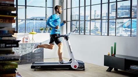 Reebok i-Run 3 foldable treadmill features a cushioned deck & includes 12 pre-set workouts ...