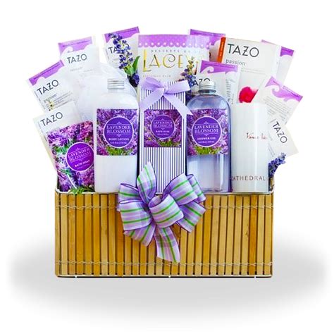 Find the Stunning Lavender Spa Gift Basket ship to USA