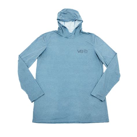 Topo Trout Sun Hoodie - Slate Blue – Wild Fly Productions