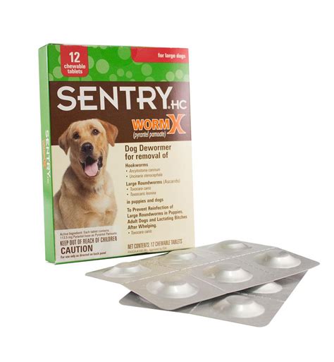 Amazon.com : Sentry HC WormX Dog Dewormer, Large Dog, 12ct : Pet Wormers : Pet Supplies