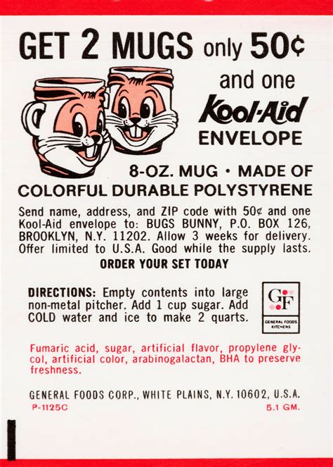 Hake's - KOOL-AID UNCUT DRINK PACKETS SHEET WITH BUGS BUNNY & KOOL-AID ...