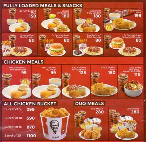 KFC Menu, Menu for KFC, Dalig, Rizal - Zomato Philippines