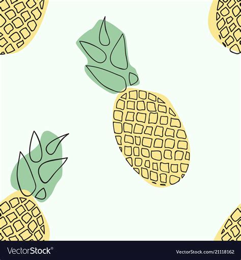 Pineapple pattern Royalty Free Vector Image - VectorStock