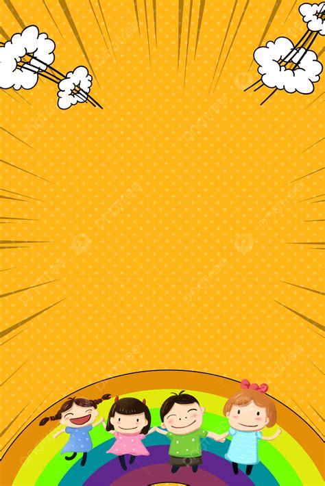 Children S Day Cartoon Fresh Background, Art, Fresh, Cartoon Background Image for Free Download