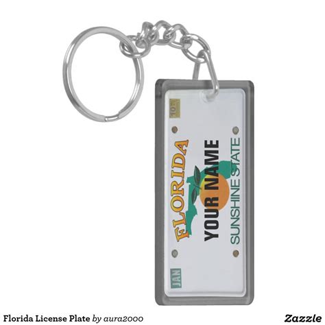 Florida License Plate Keychain | Zazzle.com | Keychain display, Acrylic keychain, License plate