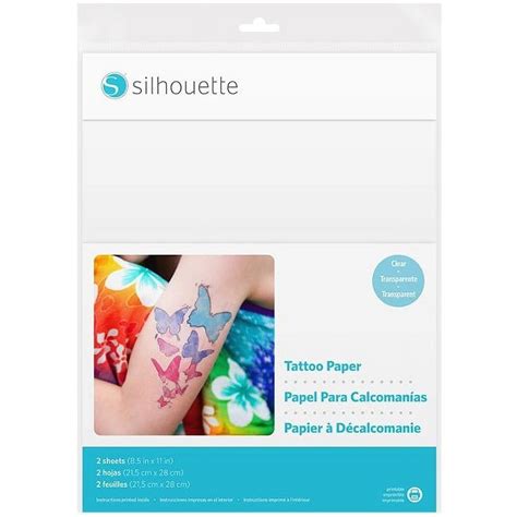 Silhouette America Printable Temporary Tattoo Paper 8.5"x11", 2 Pack - Walmart.com