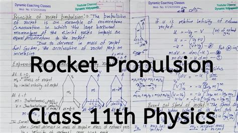 Rocket Propulsion | Chapter 4 | Laws of Motion | Class 11 Physics - YouTube