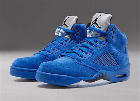 Air Jordan 5 Blue Suede Flight Suit 136027-401 Release Date - SBD