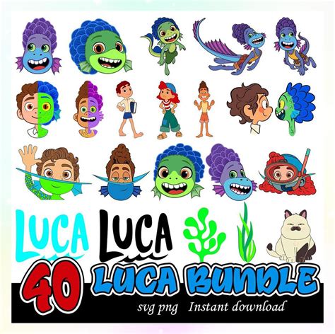 Luca SVG Luca PNG Luca Clipart Bundle Luca Cricut Shirt - Etsy