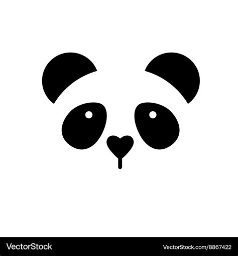 Panda bear template Royalty Free Vector Image - VectorStock