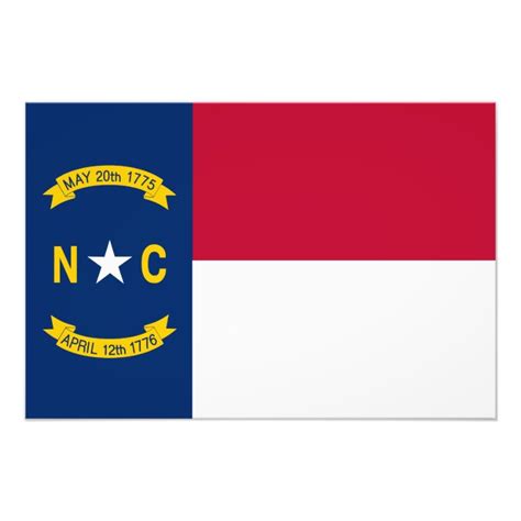 North Carolina State Flag Photo Print | Zazzle.co.uk