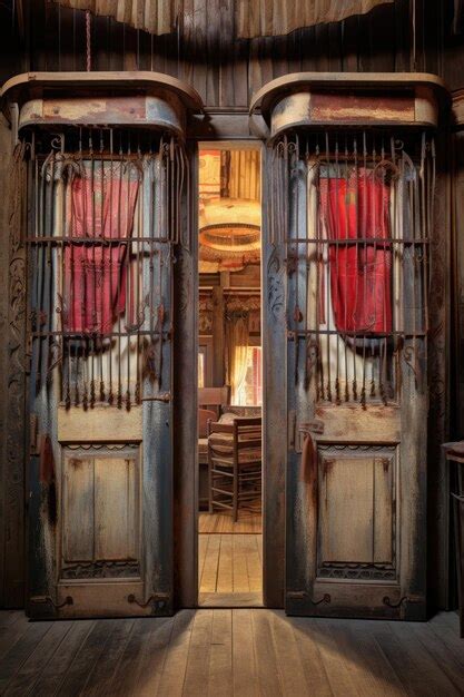 Premium AI Image | Old western style saloon doors