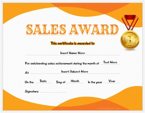 Best Sales Award Certificate Templates for Word | Professional ...