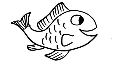 Easy Fish Drawing for Kids