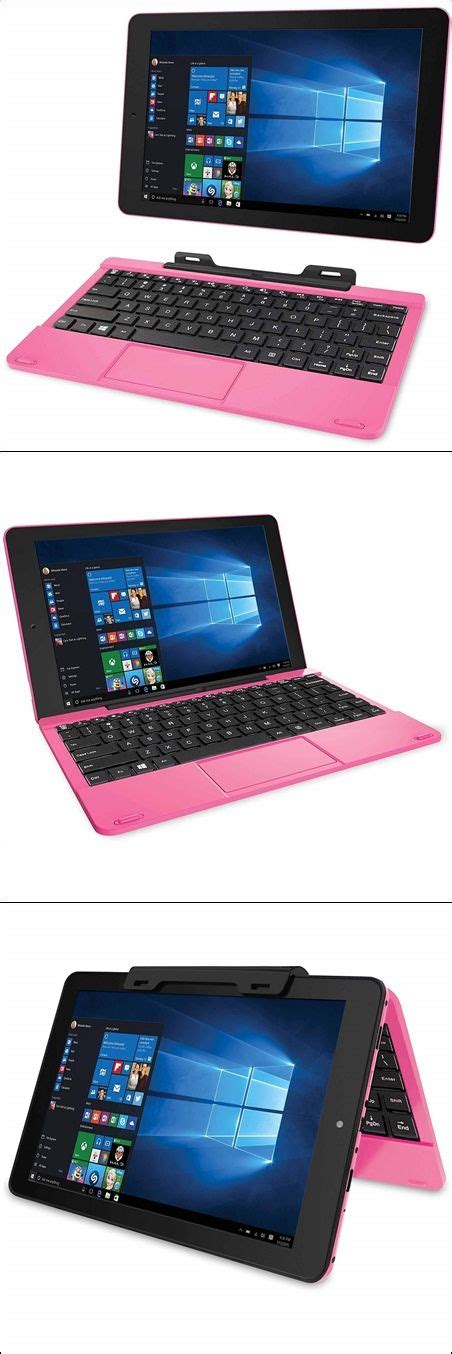 RCA Cambio 10.1" 2-in-1 Tablet 32GB Intel Quad Core Windows 10 Pink ...