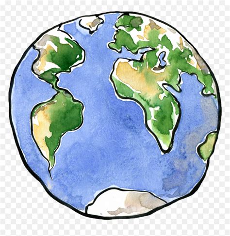 Drawing Planet Clip Art - Planet Earth Drawing Png, Transparent Png - vhv